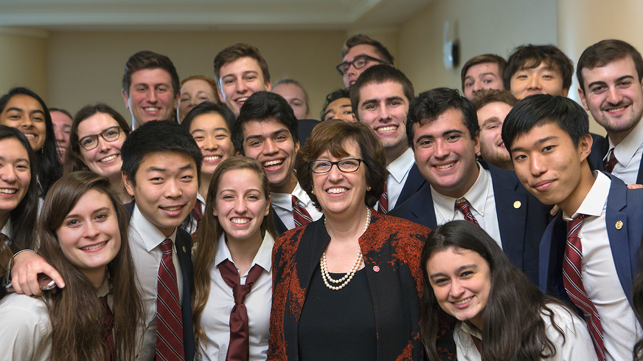 Martha Pollack with the Cornell Glee Club