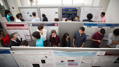 students at a poster session
