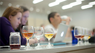 students taste different beers in class