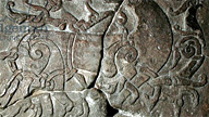 stone carving of Viking art
